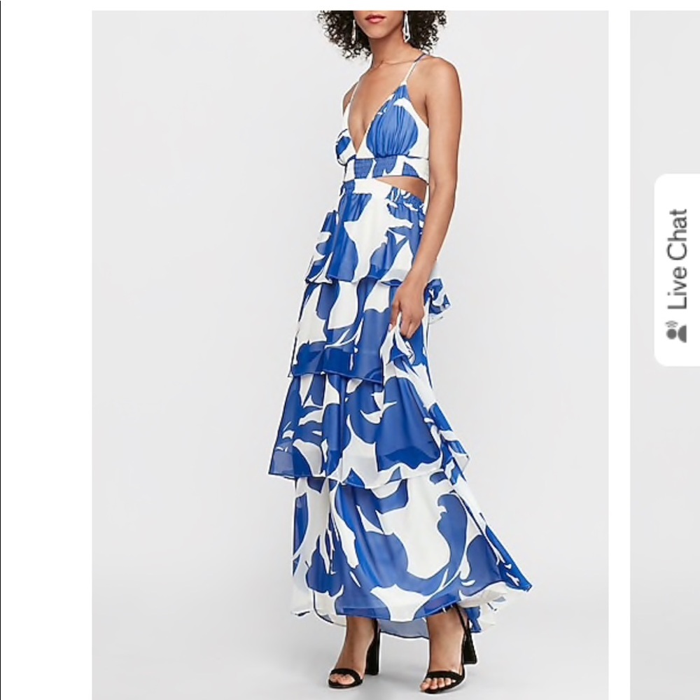 NWT floral tiered maxi dress